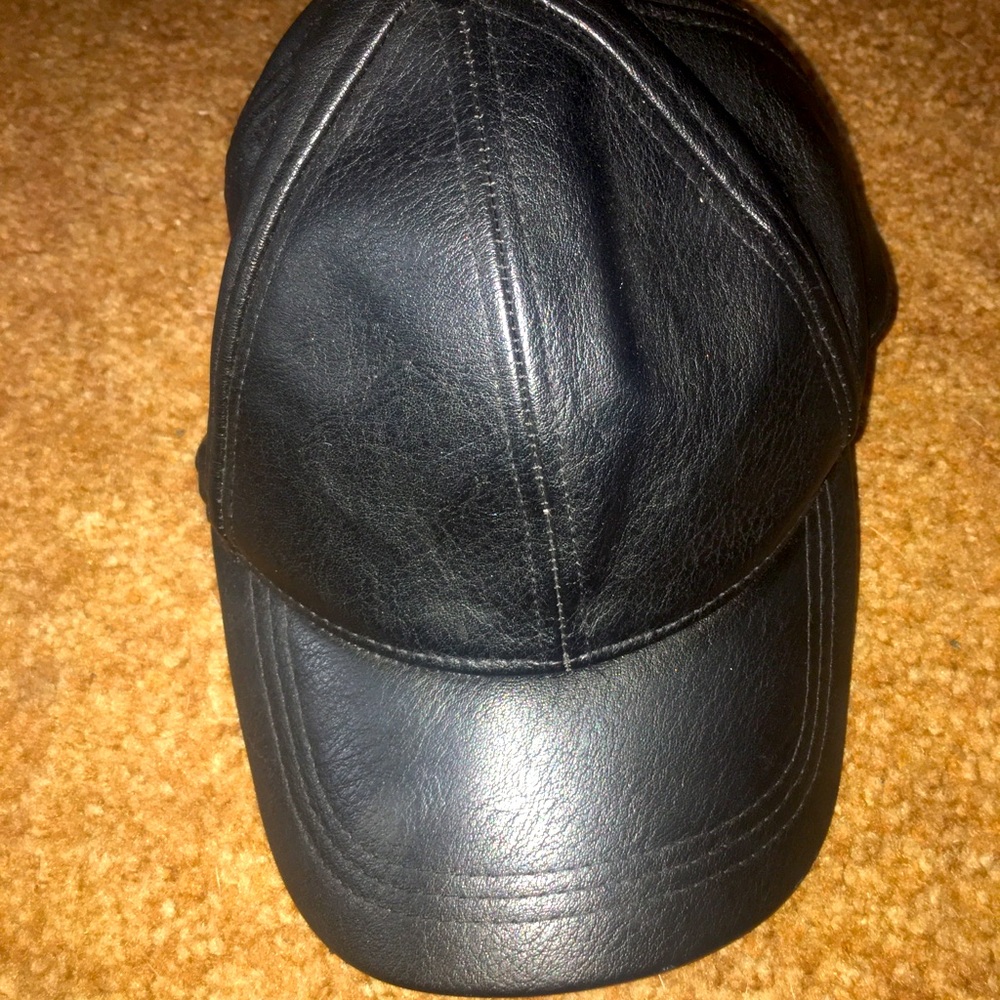 Black Leather Hat